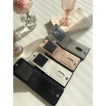 무지 폴더 카드수납 포켓 가죽 범퍼 핸드폰 케이스 (아이폰 갤럭시 노트) 그레이컬러