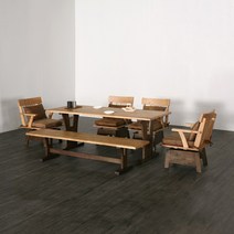 양성국갤러리 테도리 원목 4인 6인 식탁세트 (1600 / 1900 선택) 테이블 벤치 의자