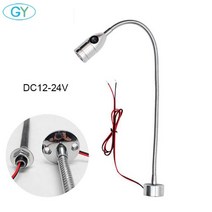 자동차조명 유연한 L40cm 구즈넥 마그네틱 산업용 LED CNC 기계 도구 조명 3W DC12V 24V 워크샵 작업 램프 실버 블랙, B-base silver 3000K