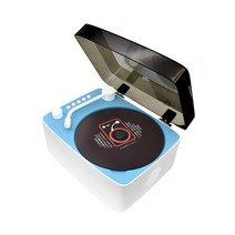 벽걸이CD플레이어 USB 블루투스 플레이어 휴대용CD플레이어 5V 2A 오디오 내장 스피커 휴대용 Dvd 배터리 전원 스테레오 리모컨과 호환 가능, [02] Blue