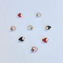 5mm 인형 미니 딸기단추 10개 육일돌 파올라레이나 인형옷 부자재, 블랙