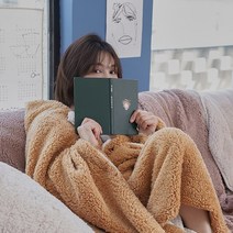 차박 집순이 뽀글이 쇼파 입는 이불 두껍고 따뜻한 먼지없는 숄 망토 양털 무릎 담요 사무실 학생 기숙사 고시원 낮잠 블랭킷, 카멜