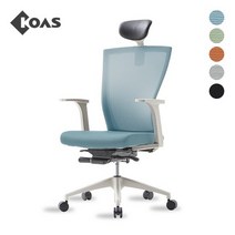 [코아스]브리오 화이트 메쉬의자 헤드포함 블루 OSCH1110HFF