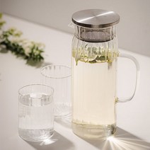 Object MiN 내열유리 물병 스텐뚜껑포함, 단품, 1L