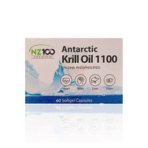 뉴질랜드 남극 크릴오일 1100 인지질 고함량 EPA DHA 60캡슐 엔젯100 TZ NZKRILL60