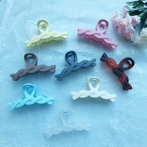 무광 매트 컬러 디스코 꼬임 트위스트 11CM 대왕집게핀, 핑크(AH195)