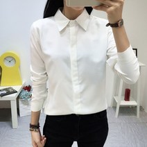 [셔츠방지] 핫스윗 여자흰셔츠 흰색블라우스 히든버튼 슬림핏 남방 셔츠