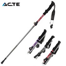 액트 등산스틱 AT CA1903 초경량 접이식 폴딩 지팡이, 블루