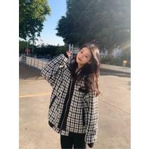야구점퍼 남자 여자 커플 봄 항공 봄과 가을 ins 국가 트렌드 작은 향수 재킷 여성 복고풍 올 매치 격자 무늬 야구 유행