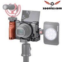 주닉스 소니 RX100 vii 카메라 케이지 케이스 콜드슈 마운트, 1개