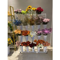 꽃다발 진열대 선반 꽃 플라워 쇼케이스 보관 진열장, 상세 페이지 참고, 3x3 화이트