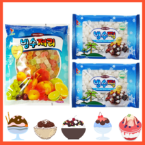 부국 빙수떡 2개 +빙수제리 1개 묶음 (팥빙수 토핑), 3개 (떡6제리3)