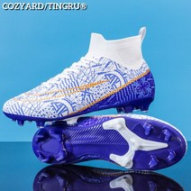 TINGRU 발목 축구화 발볼넓은 편한 풋살화 경량 가벼운 운동화 선수축구화