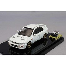 Hobby JAPAN 하비 재팬 HJ643013SW 1/64 스바루 임프레자 WRX GC8 STi Version II 엔진 디스플레이 모델 포함 페더 화이트 [다이캐스트 미니카], 단일