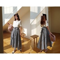 환상의나라 체크리본 스커트