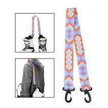 스노우스케이트 스키신발 방한 신발 겨울 부츠 스키 스키 부츠 스트랩 캐리어 스트랩 헤비 듀티 장비 액세서리 롤러 스케이트 가죽 끈 스키 벨트 나일론 아이스 스케이트 스키 가방, 02 Violet And Blue