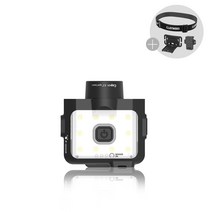 크레모아 헤드랜턴 LED캡라이트 캡온 120D (CLP-120D) 캠핑용품 충전식 랜턴 LED 헤드라이트, 블랙