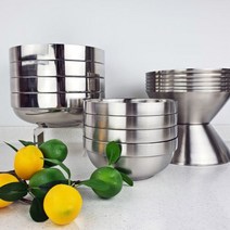 키친플러스 쌓기편한 이중 스텐 냉면기 탕기 업소용 식당 그릇 유광 이중스텐 면기 라면 갈비탕, A타입. 이중 냉면기 (유광) 대