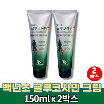 바르는 백년초 글루코사민 크림 백련초 운동 전 후 스포츠 맛사지 마사지 젤 겔 수용성젤 멘톨, 2팩