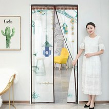굿라이프 새집 문 모기장(100x200cm)현관 자석모기장