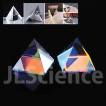 (JLS) 피라미드 프리즘 40mm 60mm 80mm 100mm (광학유리) 빛의 분산 굴절 실험용 무지개실험, 60mm 1개