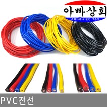 아빠상회 PVC전선 1.0sq 청색 4미터, PVC전선 1.0sq 청색 4미터(연장발송)