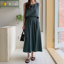 린다샵 / 라우낵 나시 스커트 세트