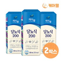 케어웰 당뇨식 200 (200ml x 24팩) x 2박스 환자식 균형영양식 식사대용, 24팩, 200ml