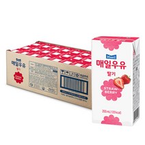 돌아기우유 매일우유 200ml 24팩, 매일우유 딸기 멸균 200ml 24팩