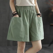빅블루 여자 투포켓 큐롯 와이드 팬츠 반바지