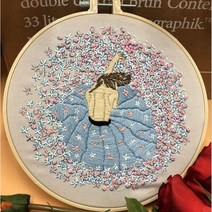 101도 프랑스자수 DIY 패키지세트 초보자용 묶음, HS57(자수틀20cm)