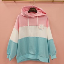 [신디키즈]논현점**뽀사시한 색감이 넘나 사랑스러운 기모 후드! 어느옷과 코디해도 예뻐서 매장 베스트 상품! 파스텔블럭융후디 CIMS23B56