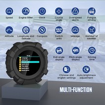헤드업디스플레이 HUD 차량정보 M95 GPS 다기능 경사계 자동차 과속 힌트 액세서리 모든 차량용 운전 데이, 한개옵션0