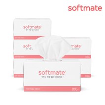 [순둥이] 6BT/소프트메이트 미용티슈 100매 6개(섬유티슈 각티슈), 상세 설명 참조