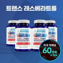 프로헬스 트랜스 레스베라트롤 NMN과 함께하면 좋은 레스베라트롤 (60캡슐X4병)