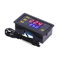 디지털 온도계 온습도계 습도계 W3230 미니 디지털 온도 컨트롤러 12V 24V 220V 조절기 난방 냉각 제, 1m Probe line