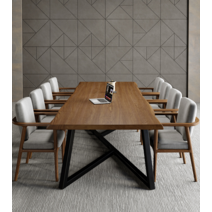 6인용 8인용 대형 회의 테이블 원목 10인테이블 2400 우드슬랩, 240x80x75 두께 5 cm