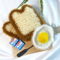 코코얀핸드메이드 식빵수세미 만들기 코바늘뜨개 DIY 패키지 뜨개질, A.식빵믹스(4볼)