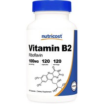 뉴트리코스트 비타민 B2 리보플라빈 100mg 캡슐, 120개입, 1개