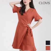 클라비스 린넨 랩 원피스 CVOW92501I