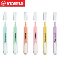 스타빌로 포켓 클립 스윙 쿨 파스텔 슬림 형광펜, 155-라일락