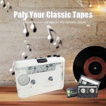 완전 투명 쉘 카세트 플레이어 MP3 포맷 테이프 영어 듣기 음악, 한개옵션0