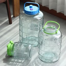 담금주 과일청 유리 병 수제청 매실청 손잡이 저장 효소 유리병 용기 3L 5L 8, 01. 숨쉬는 효소병 3L(색상랜덤)