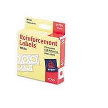 Avery(R) Self-Adhesive Reinforcements White Pack Of 200 null, 1