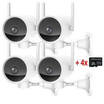 보안 부속 부품 global version imilab ec3 야외 카메라 wifi ip smart mi home security cam night vision cctv 감시, 4x 카메라 추가 32g