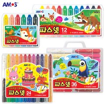 아모스 파스넷-부드러운 크레파스 크레용 미술 그리기 파스텔 수채화 집콕놀이, 6색