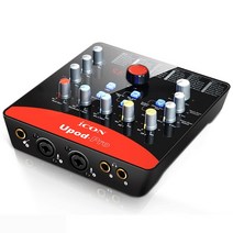 외장사운드카드 ICON upod pro USB 외부 사운드 카드 2 마이크 인 1 기타 출력 녹음 인터페이스 DSP 매개