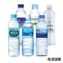 물 6종 500mlx20 천연수 백산수 광천수 평창수 크리스탈 동원샘물 옵션, 크리스탈 500mlx20