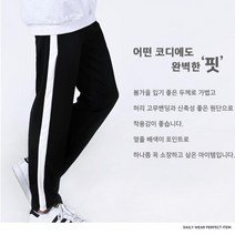 봄가을 입기 좋은 남자 한줄 일자 트레이닝 바지 10대