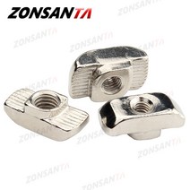 ZONSANTA-T 슬롯 너트 M3 M4 M5 M6 M8 T 해머 슬라이딩 헤드 3D 프린터 부품 패스너 커넥터 3030 4040 알루미늄 프로파일, M5 x 20 pieces|3030
